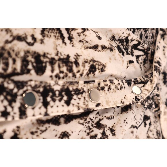 212 Collection Women's Animal Print Button-Up Shirt Size X Large - Picture 5 of 12